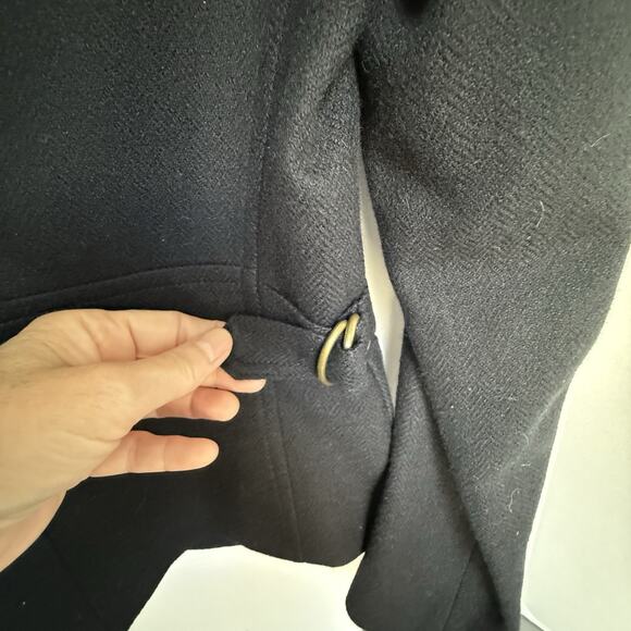 J Crew Women’s Wool Blazer Size 4 Short Navy Cinch‎ Waist - Picture 12 of 13